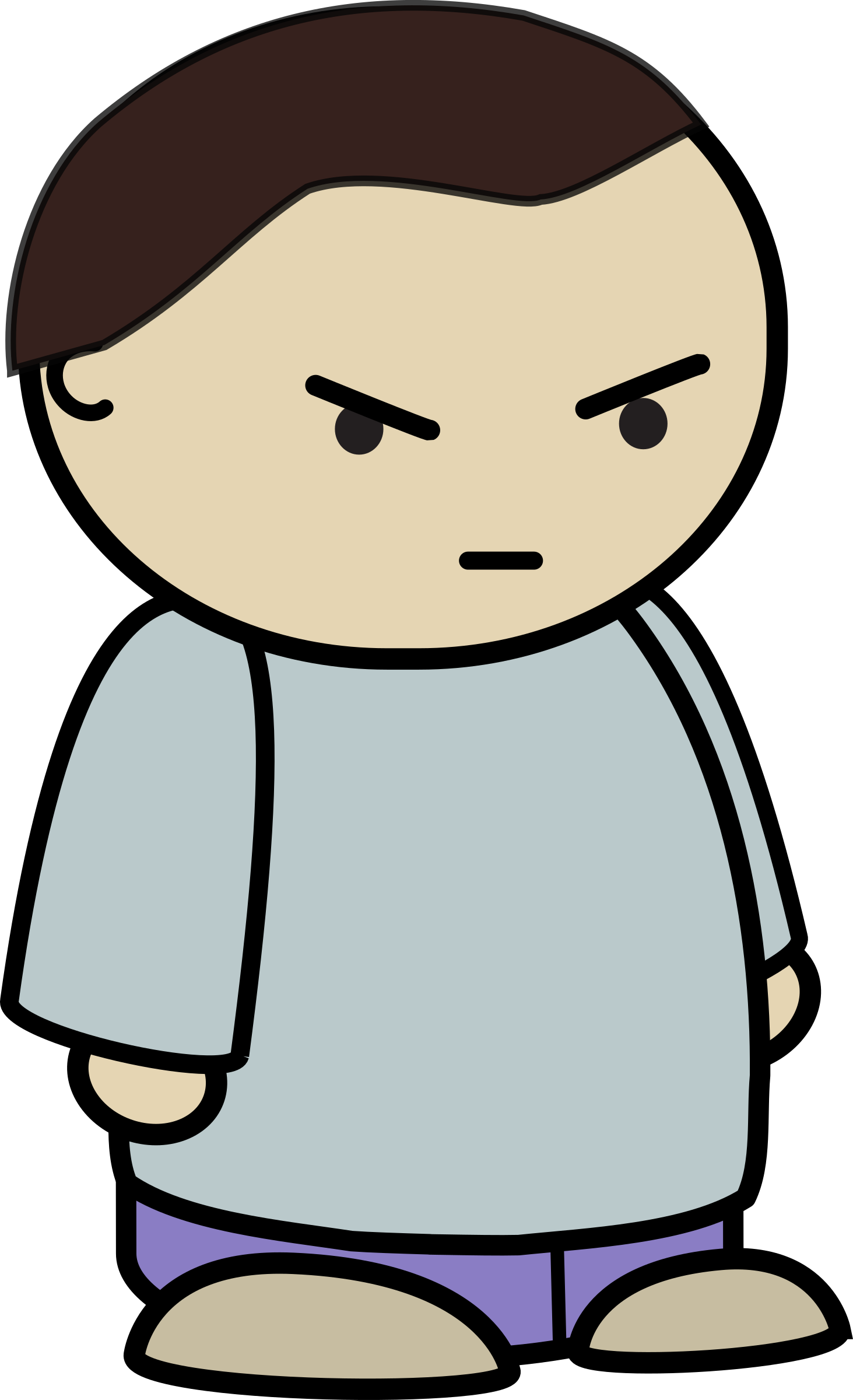 clipart boy angry