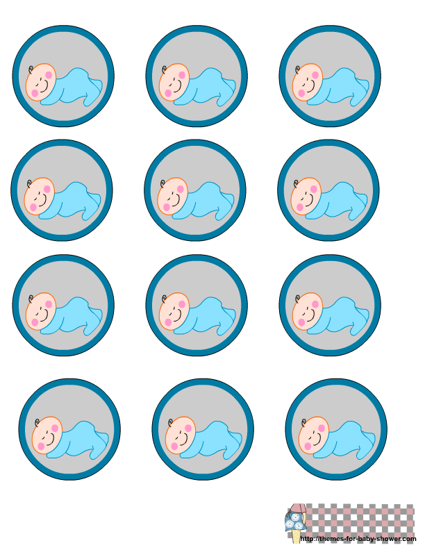 Clipart boy baby shower. Free printable rouns labels