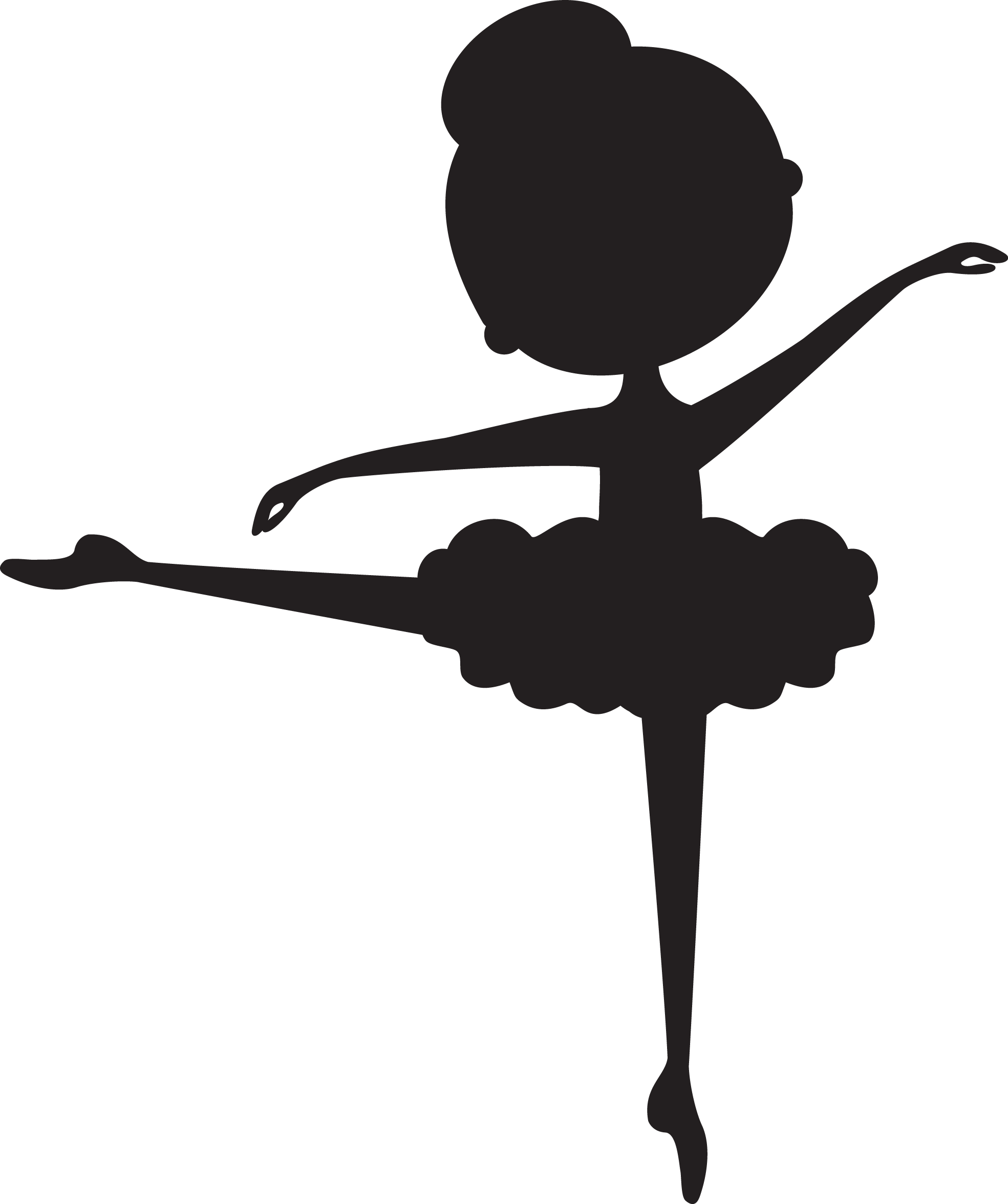 Dancer clipart twist. Child ballerina silhouette at