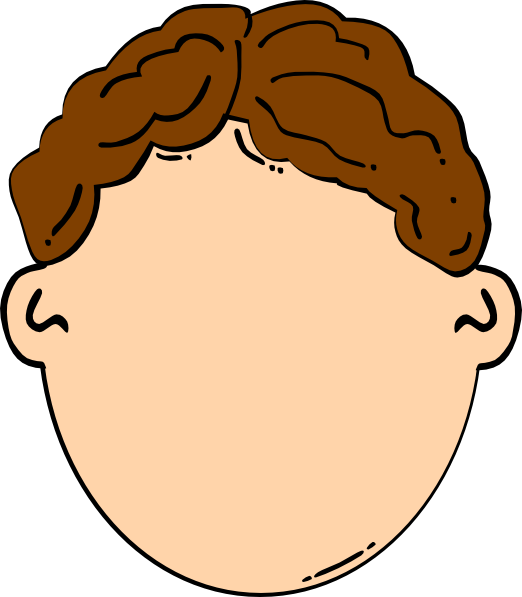 Hair clip art at. Guy clipart brown haired boy