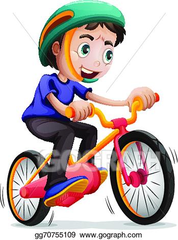 clipart boy cycling