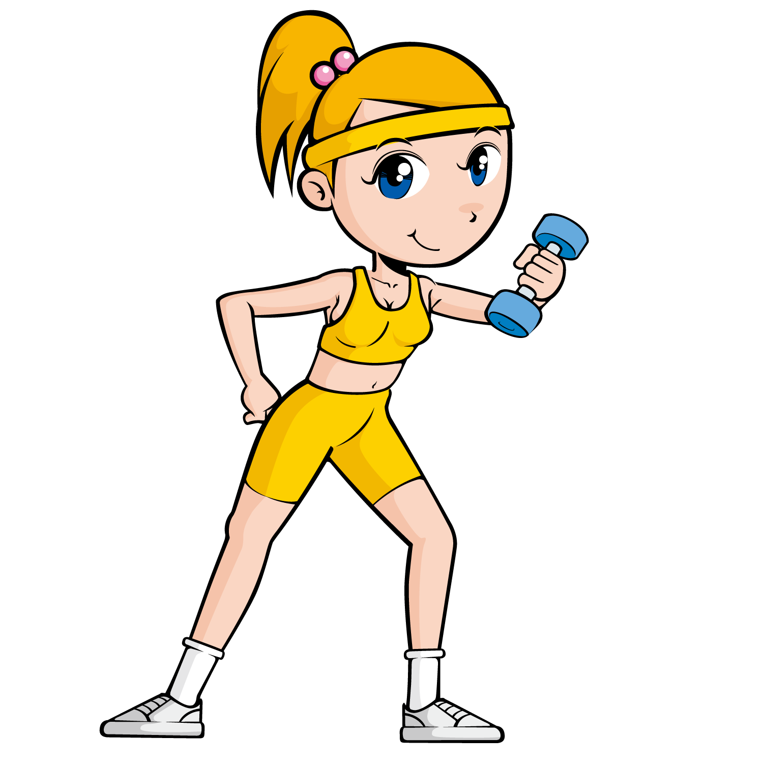 Physical exercise cartoon fitness. Exercising clipart pag