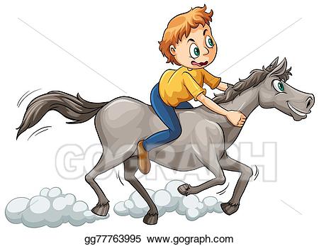 horse clipart boy