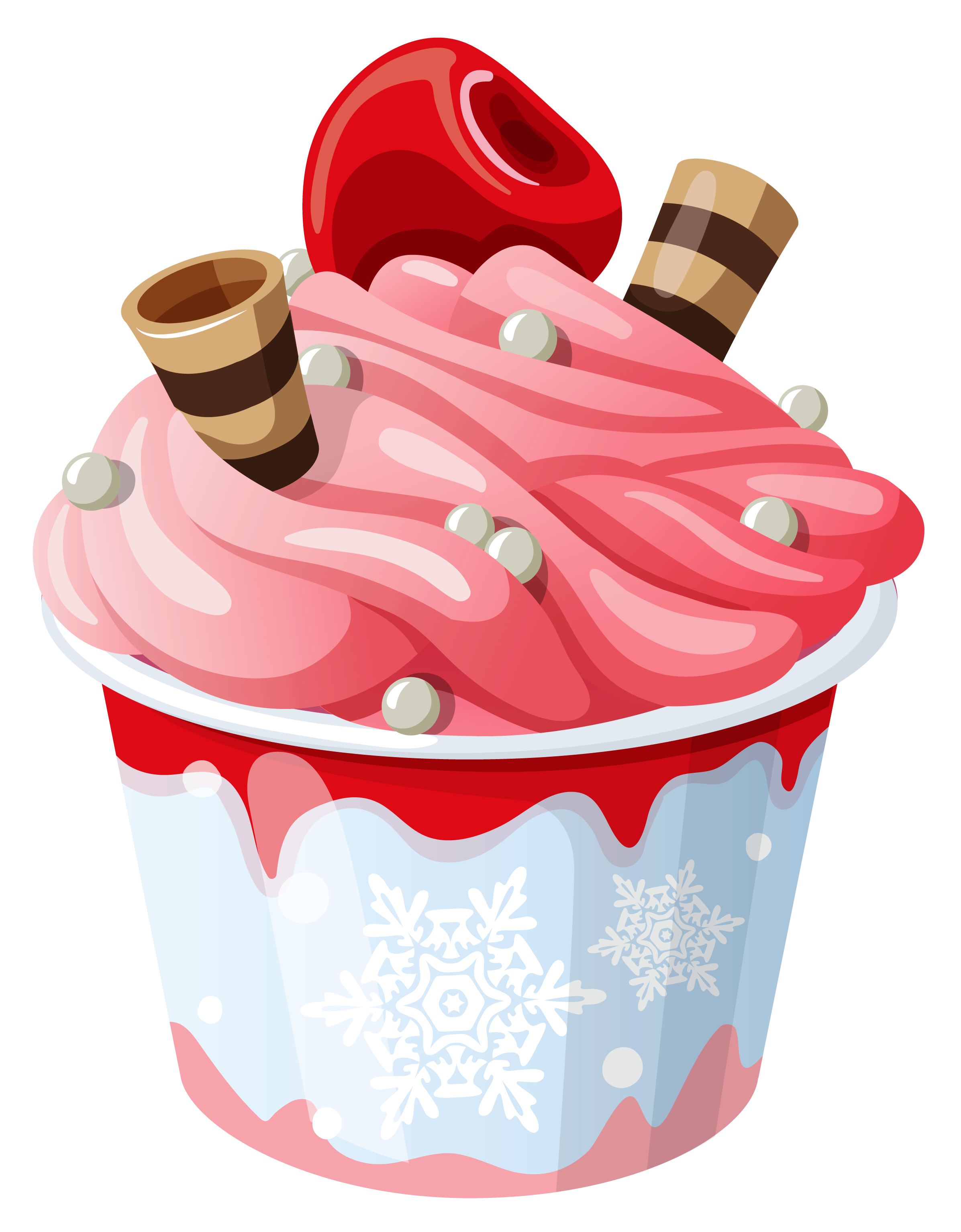 Muffins clipart strawberry muffin. Ice cream cup png