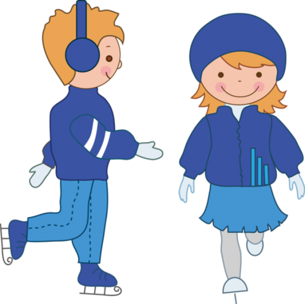 Clipart dogs ice skating. Skates figure rink clip