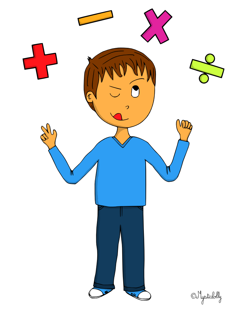  collection of mental. Clipart kid mathematics