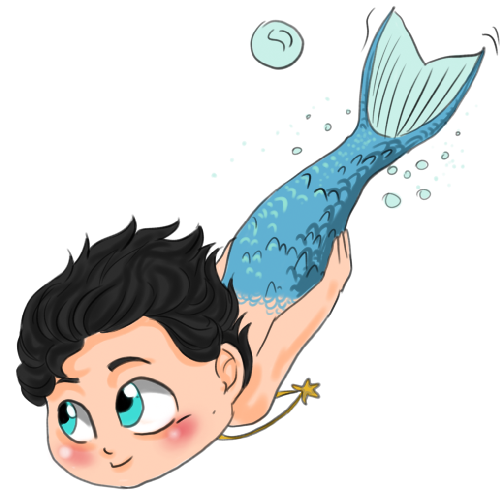 clipart boy mermaid