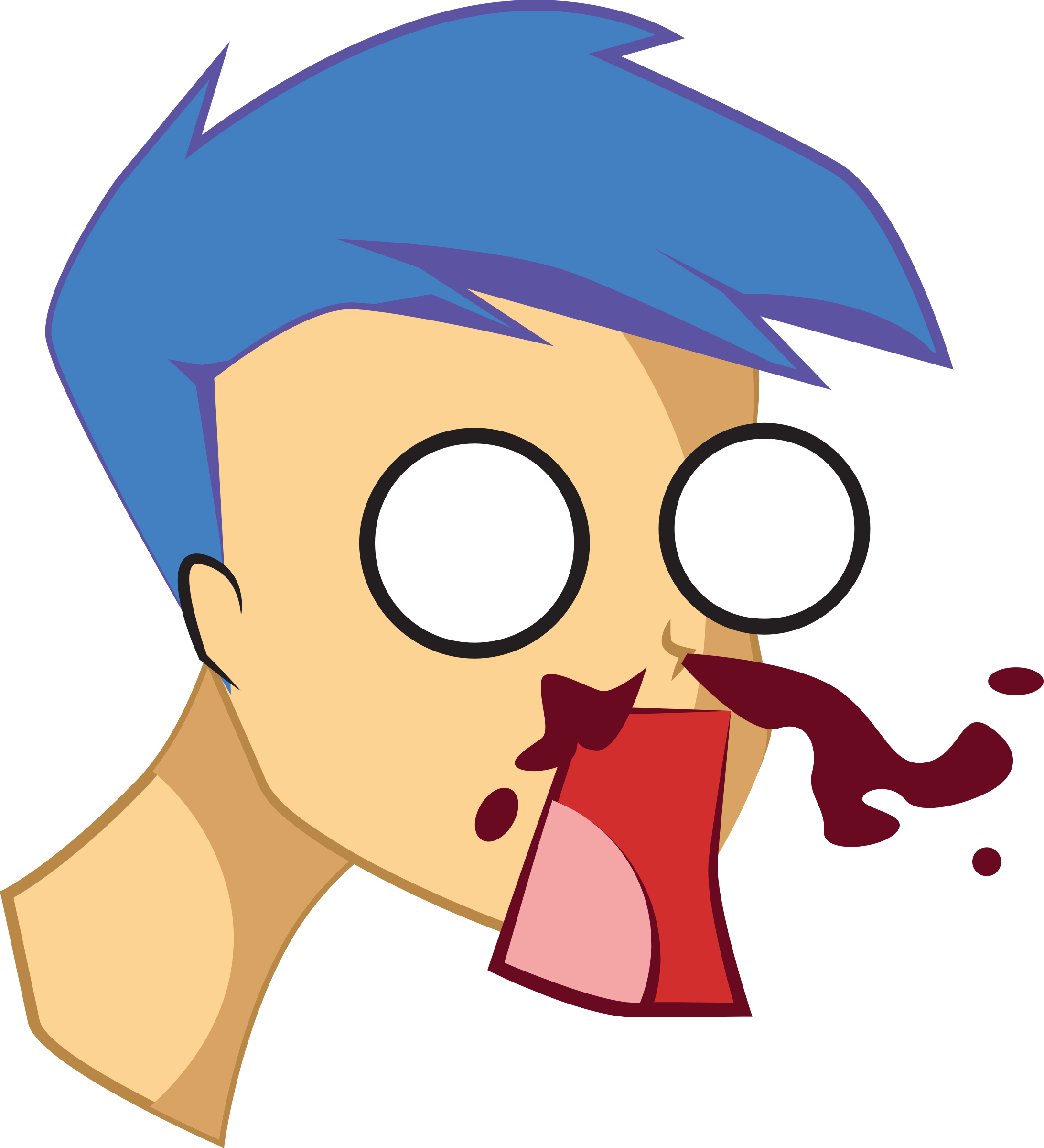 Anime bleed big image. Clipart boy nose