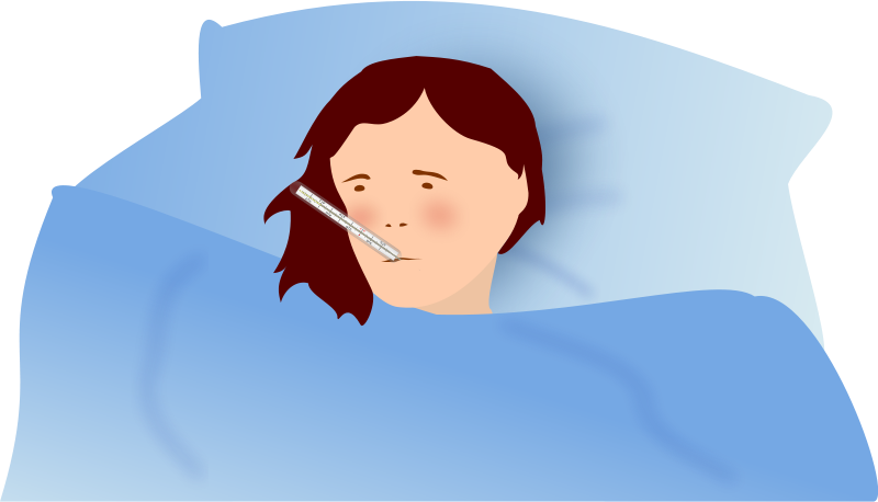 Child pencil and in. Clipart thermometer mother sick