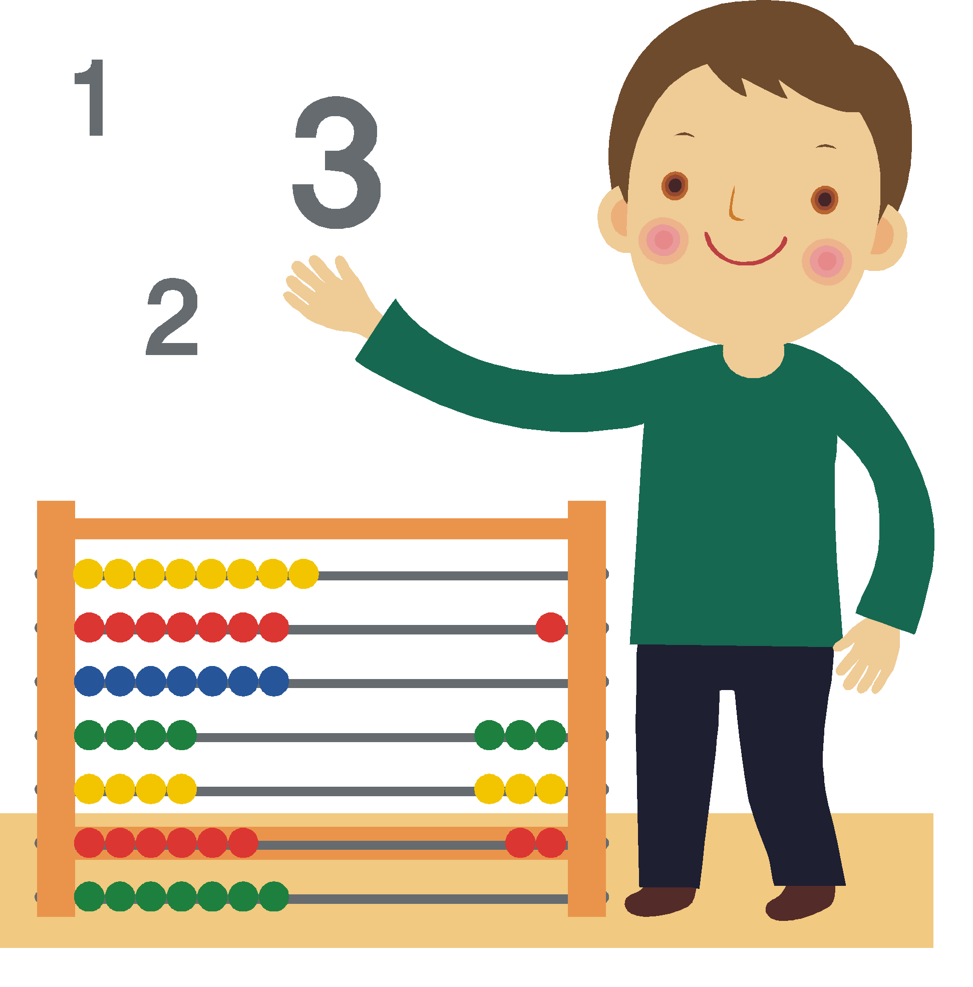  collection of counting. Pointing clipart kid