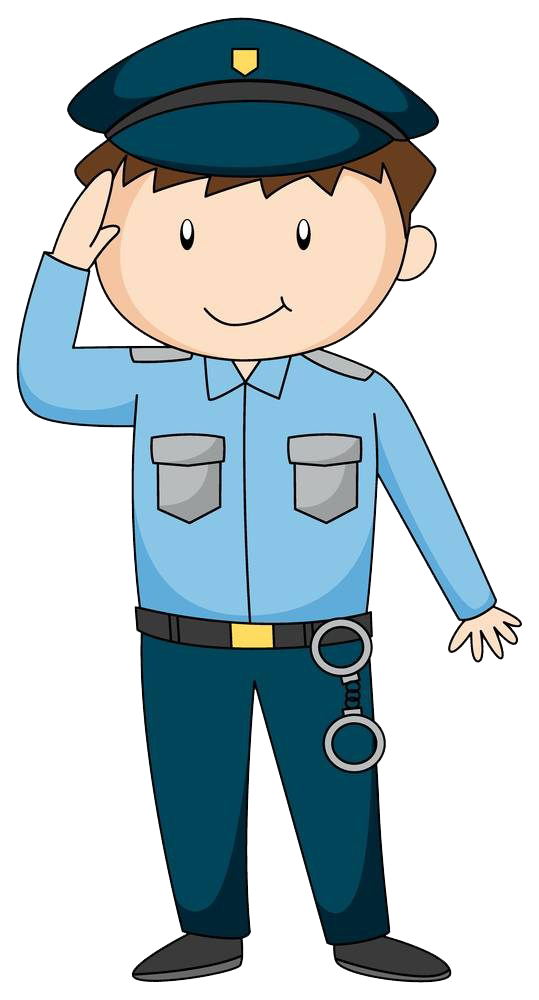 clipart boy police officer