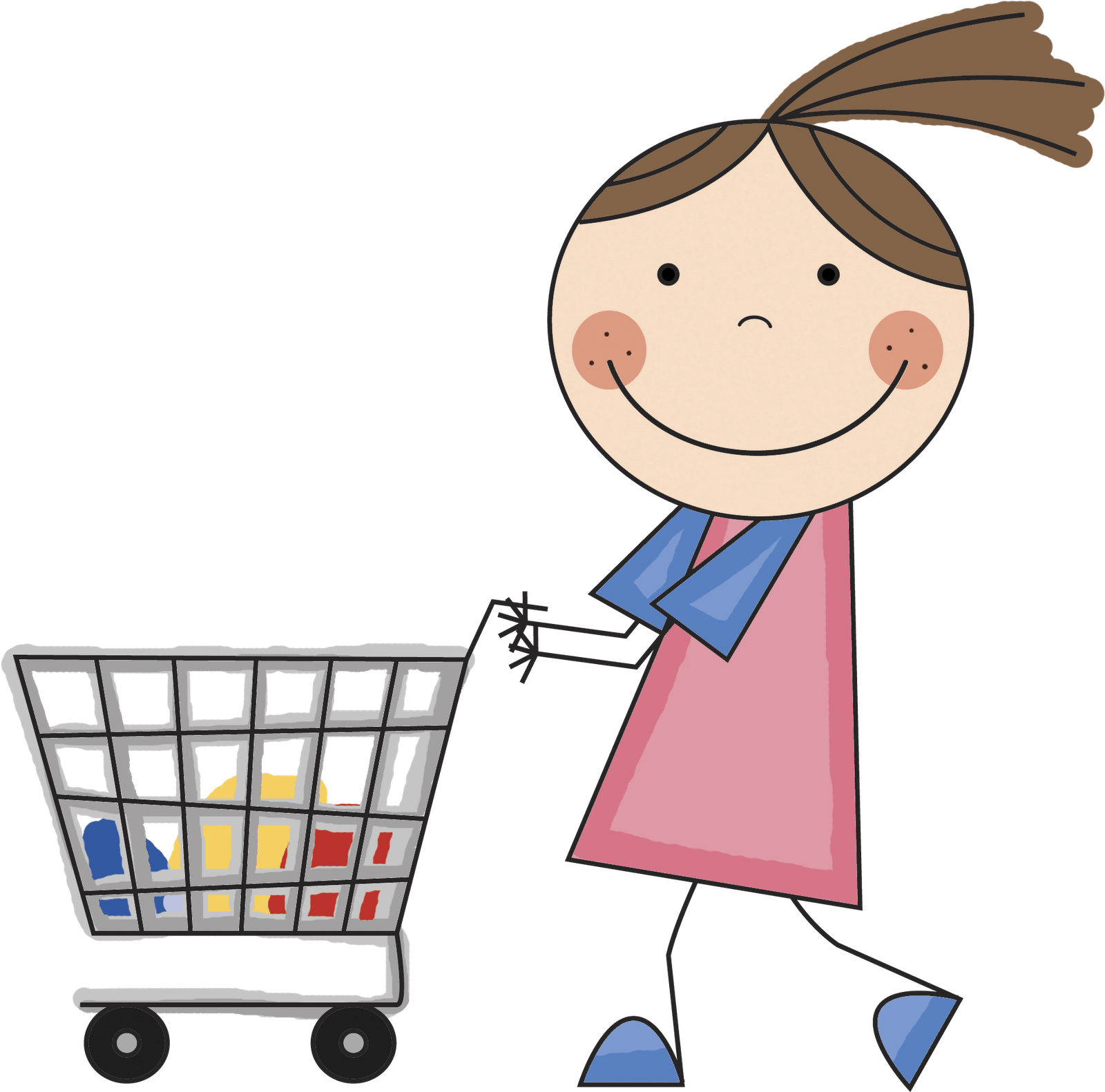 kid clipart shopping kid shopping transparent free for download on webstockreview 2020