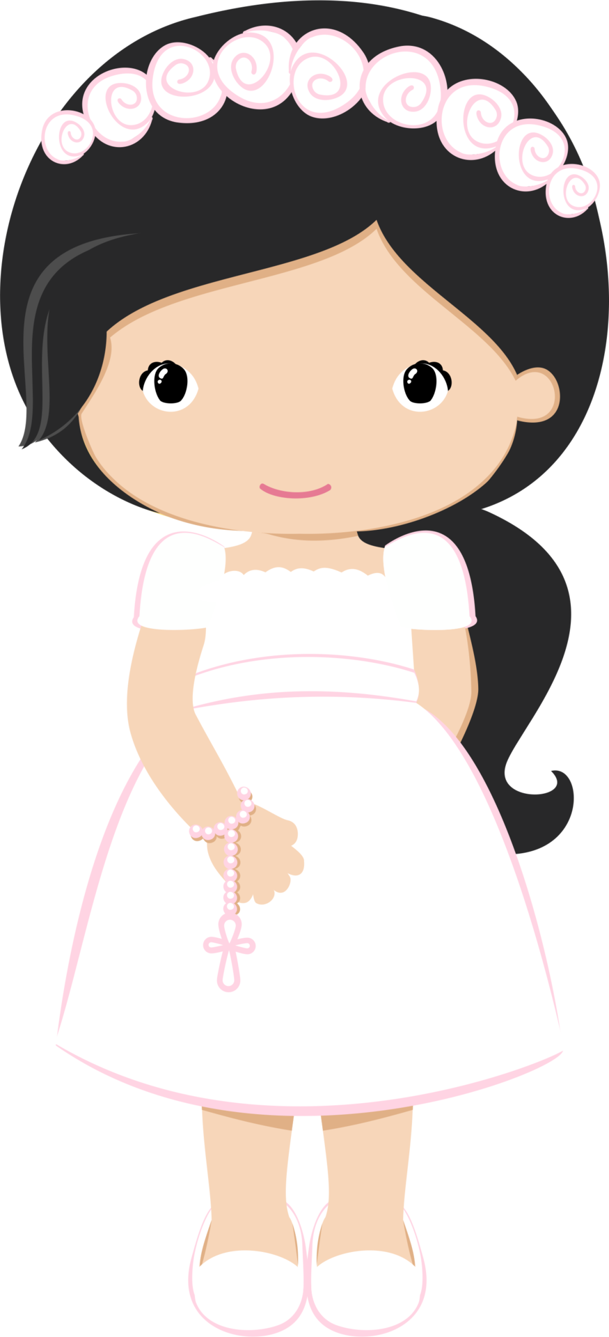 clipart girl first communion