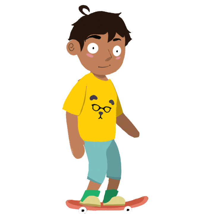 clipart boy skateboard