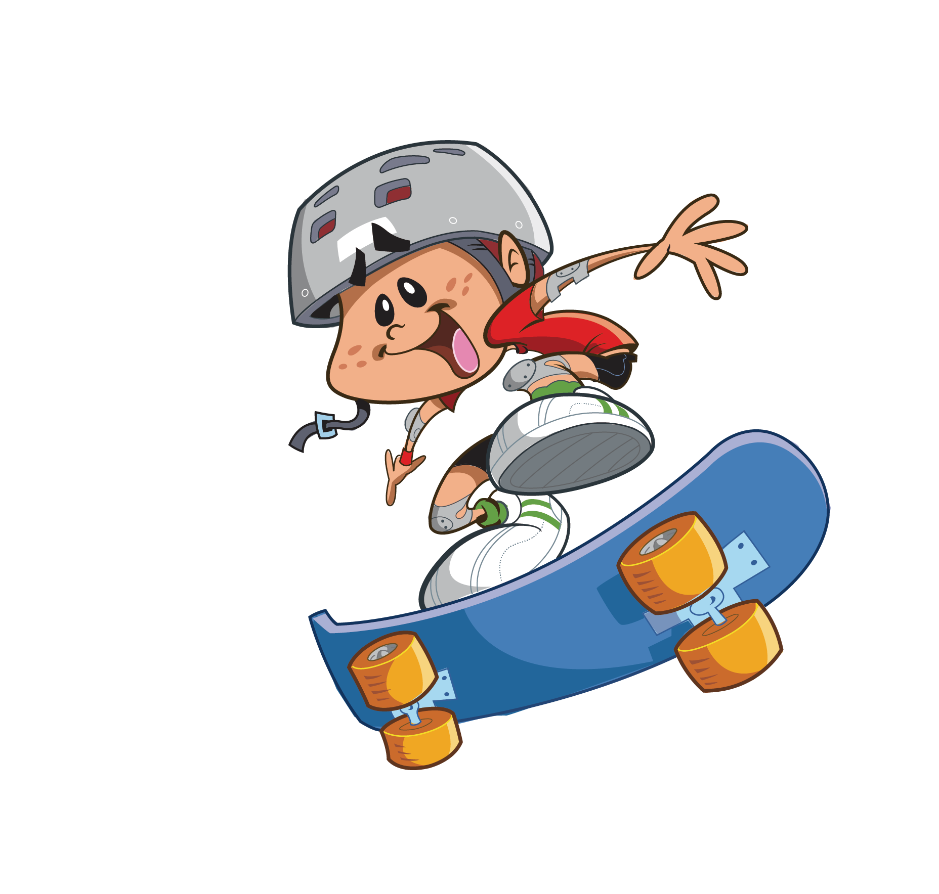 Skateboarding cartoon clip art. Clipart bread animated