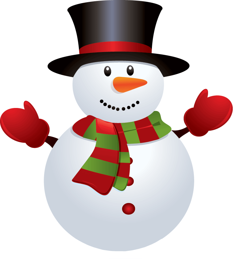 Christmas clip art. January clipart mini snowman