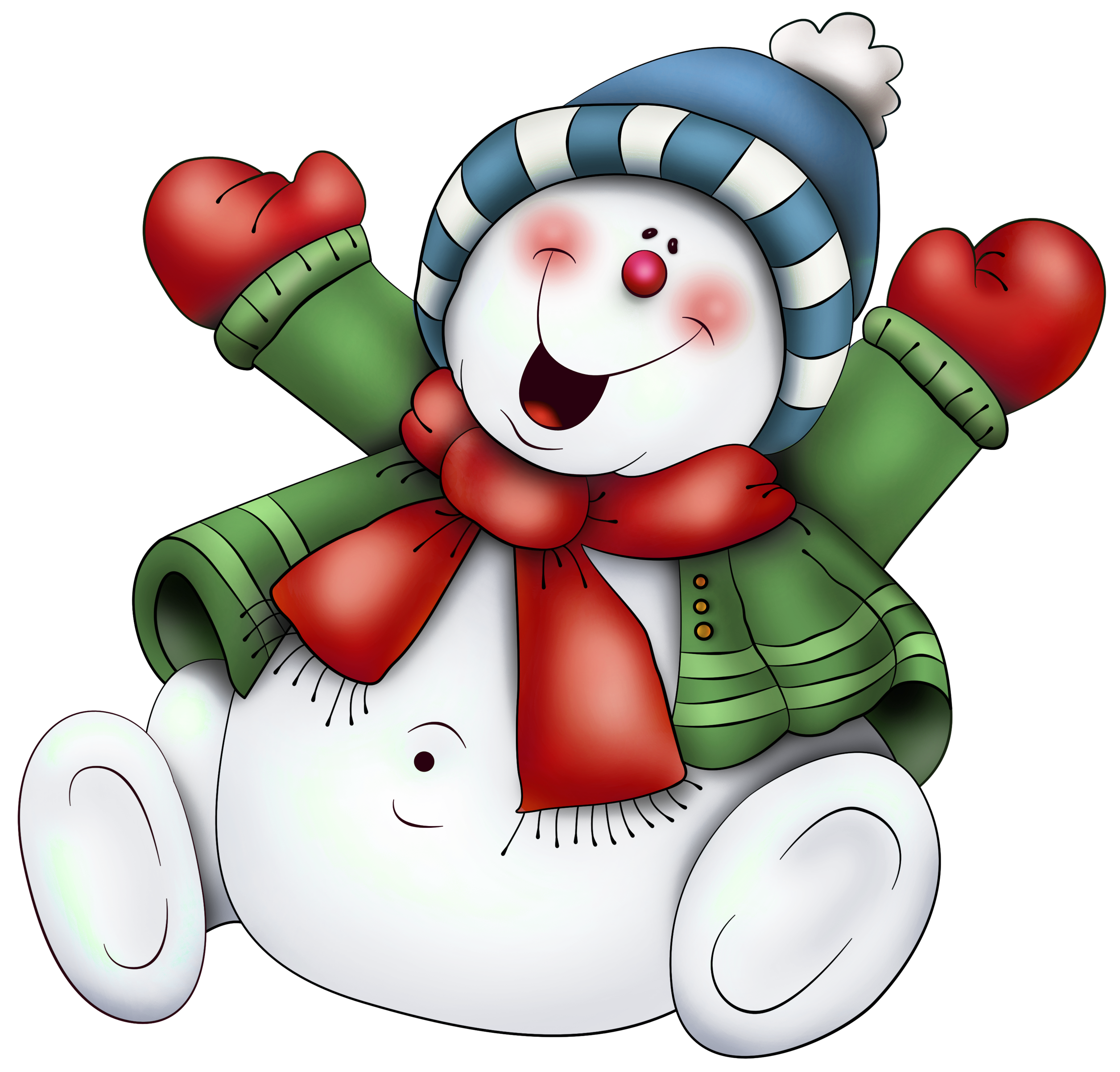 Snowman with scarf png. Win clipart snow