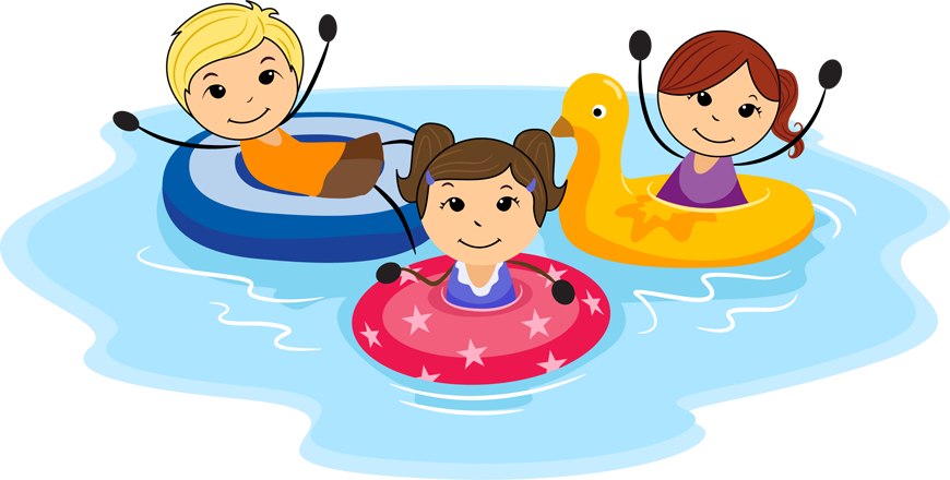 clipart boy swimming