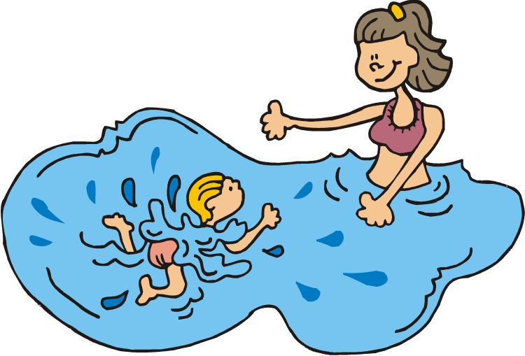 clipart boy swimming