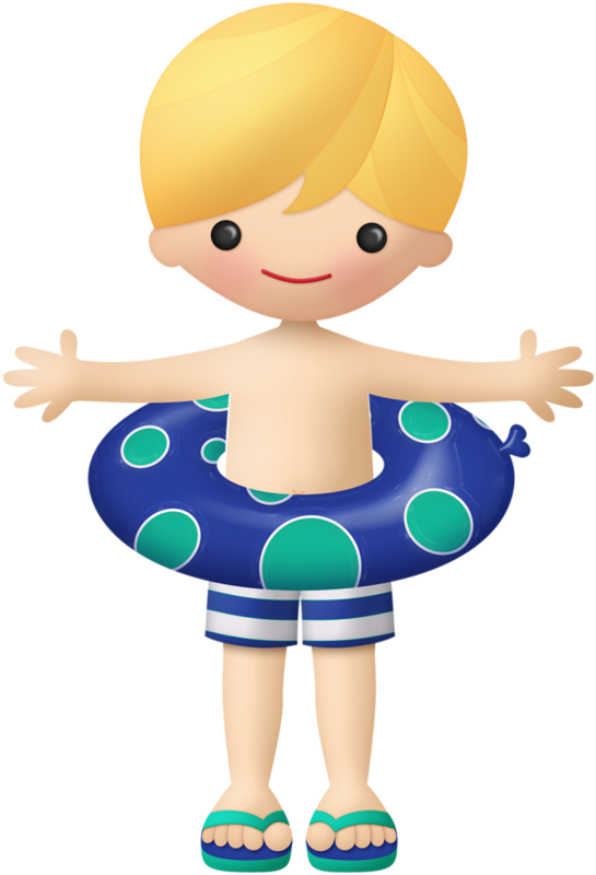 clipart boy swimming