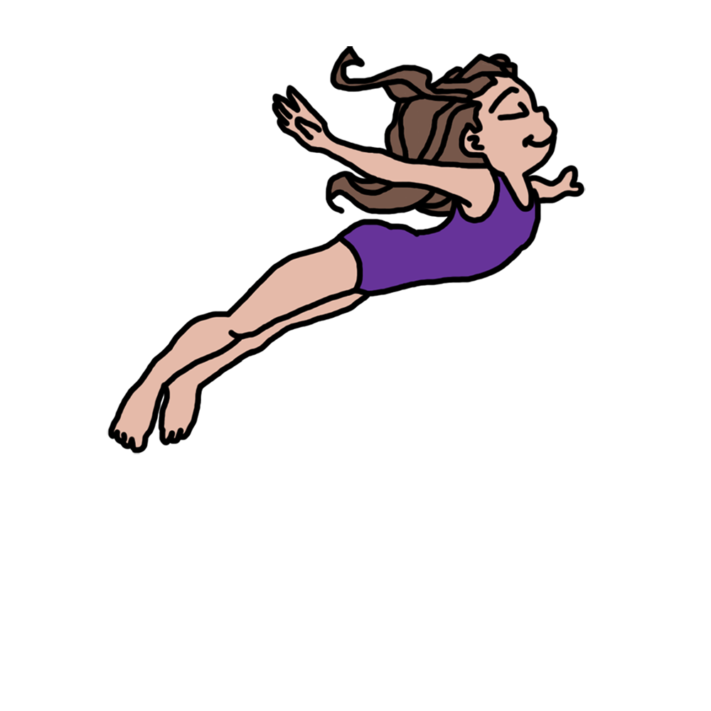 Diving or swim party. Clipart people swimming