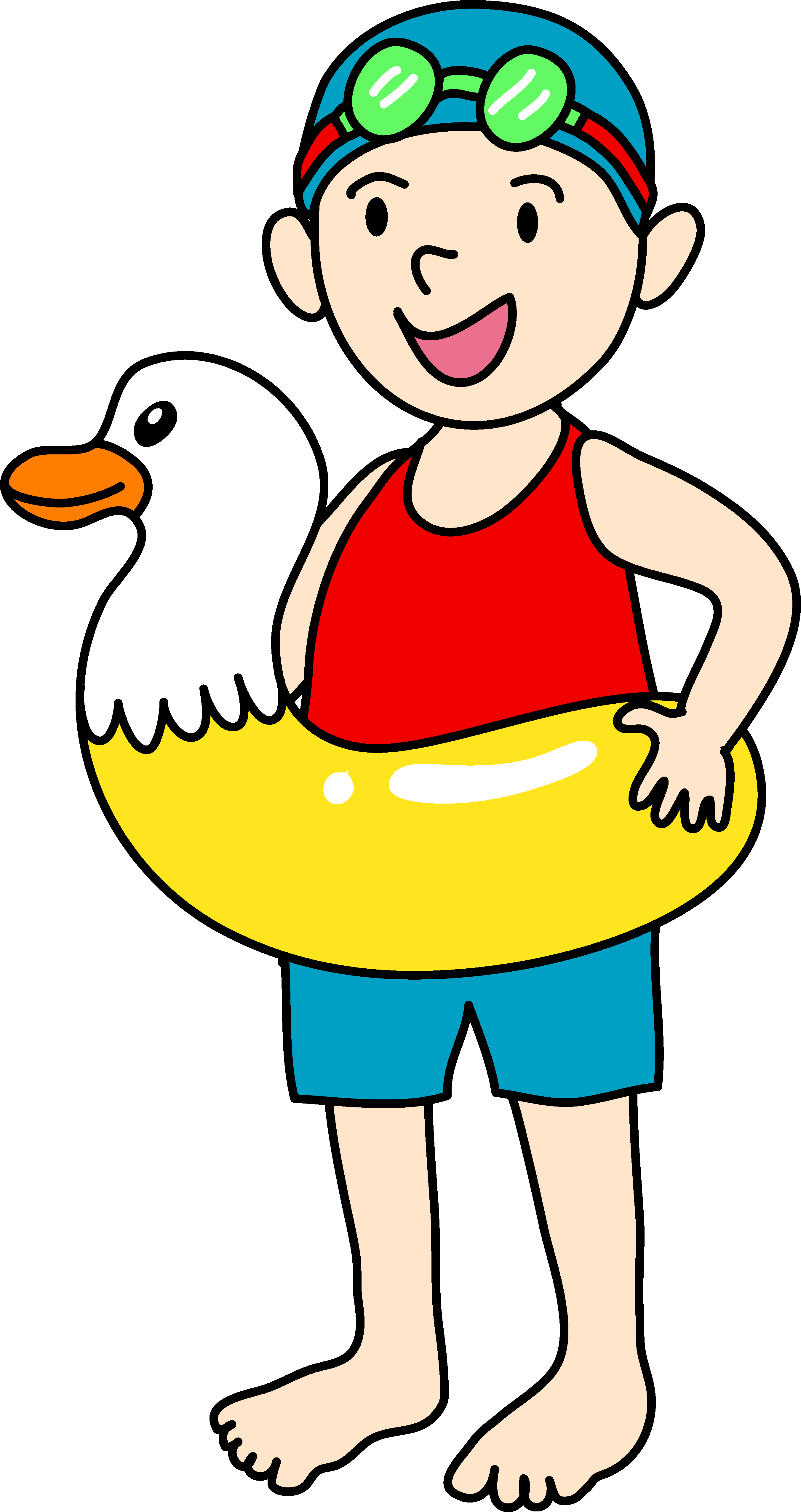 clipart woman swimming