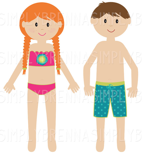 clipart children swimsuit