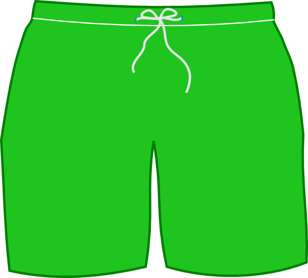 Clipart pants pent. Green swim shorts clip