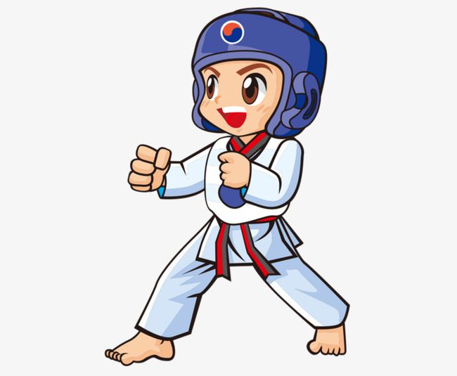 clipart boy taekwondo