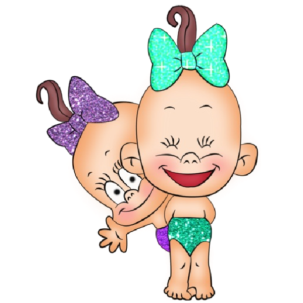 Funny girl and boy. Young clipart smiley baby