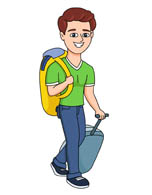 traveling clipart female tourist