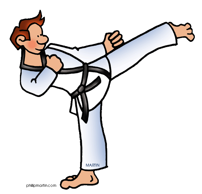 Free sports clip art. Karate clipart poses