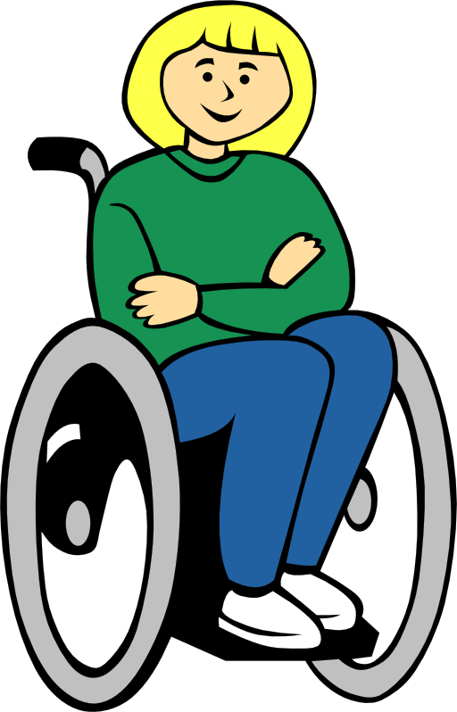 clipart boy wheelchair