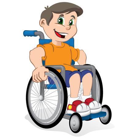 clipart children wheelchair