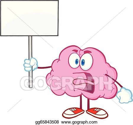 clipart brain angry
