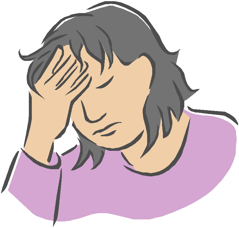 Grieving after a brain. Injury clipart symptom