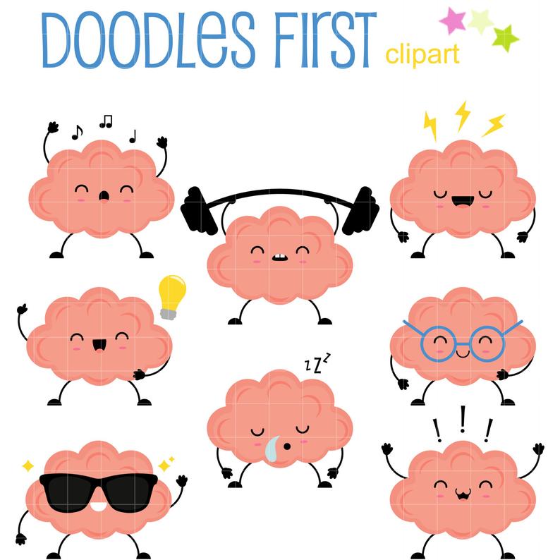 Clipart brain cute, Clipart brain cute Transparent FREE for download on