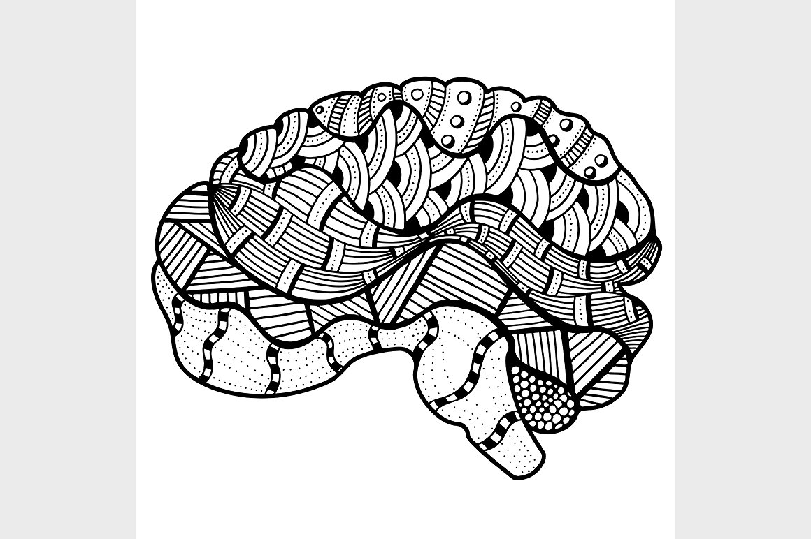 clipart brain doodle