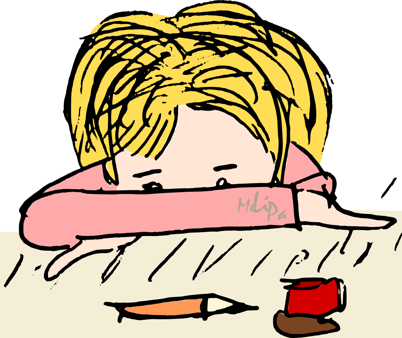 clipart brain exhausted