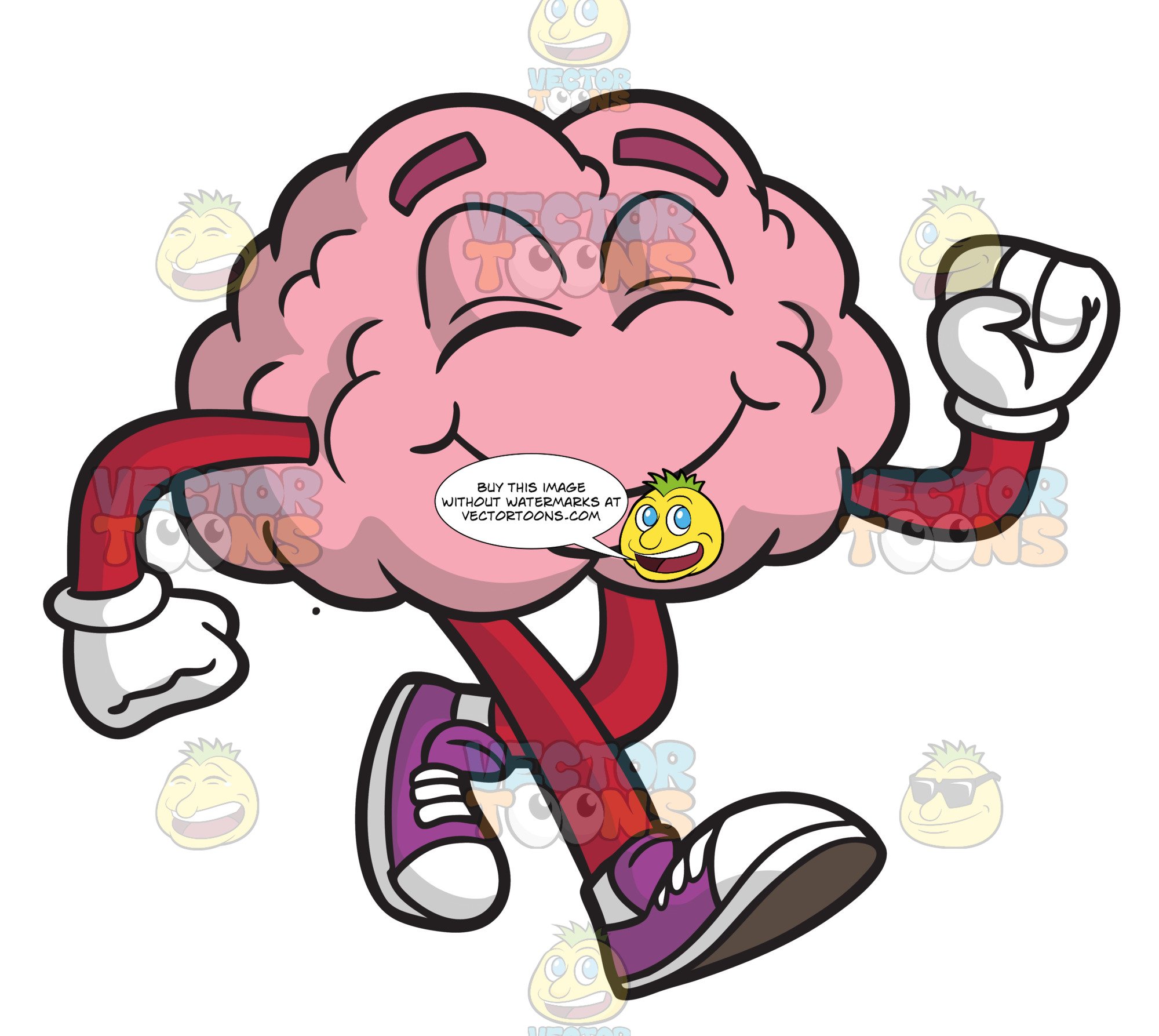 Clipart brain happy. A walking 