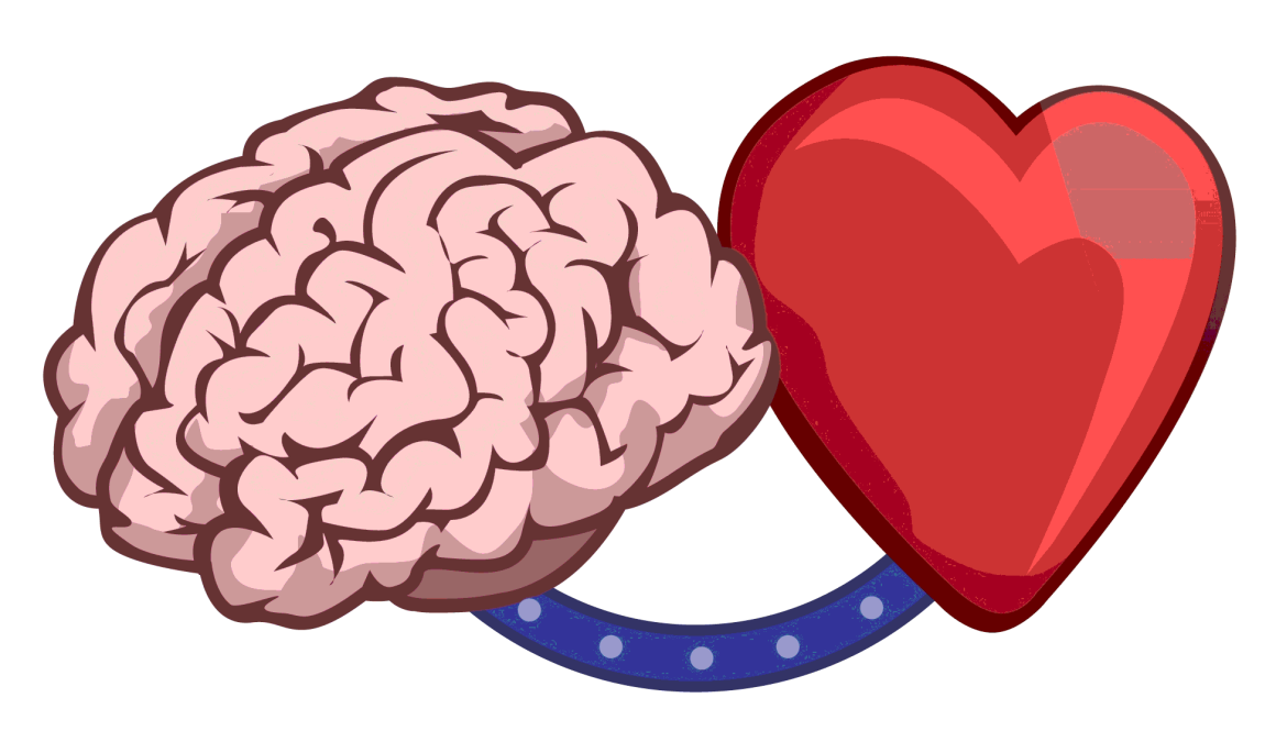 clipart brain heart