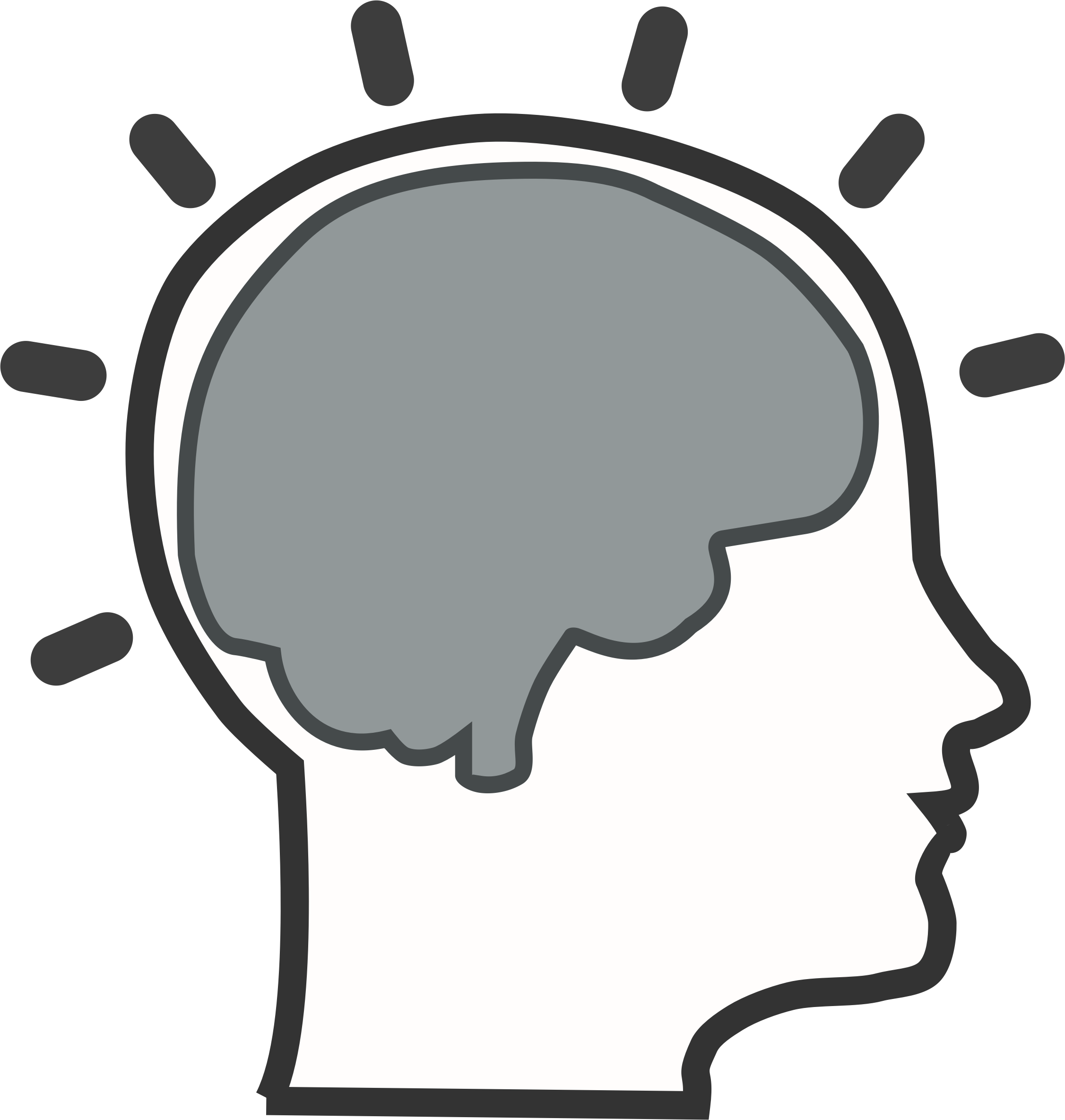 Kid clipart brain.  collection of thinking