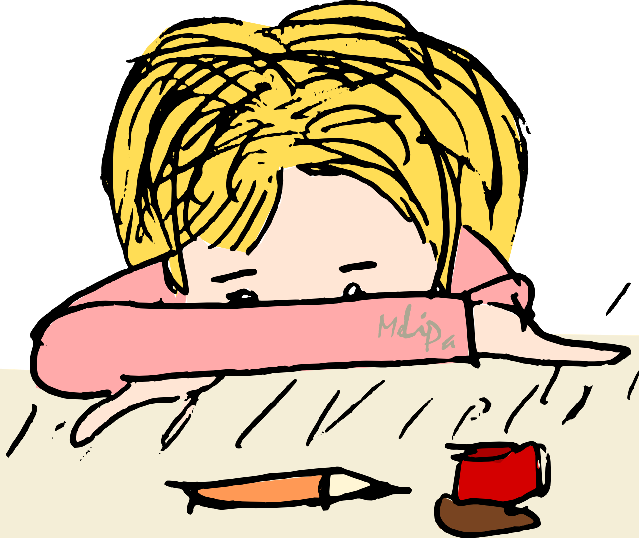 Student clipart coloring.  collection of stressed