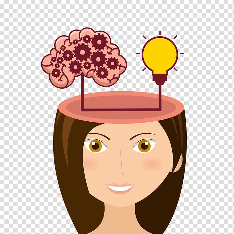Clipart brain thinking. Cerebrum icon cartoon beauty