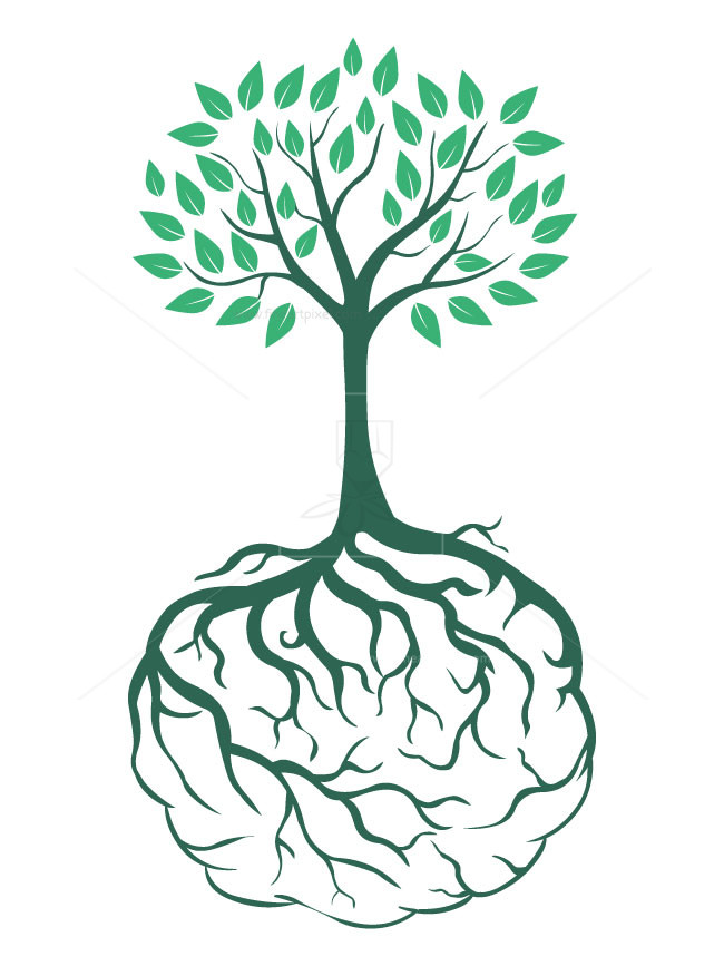 clipart brain tree