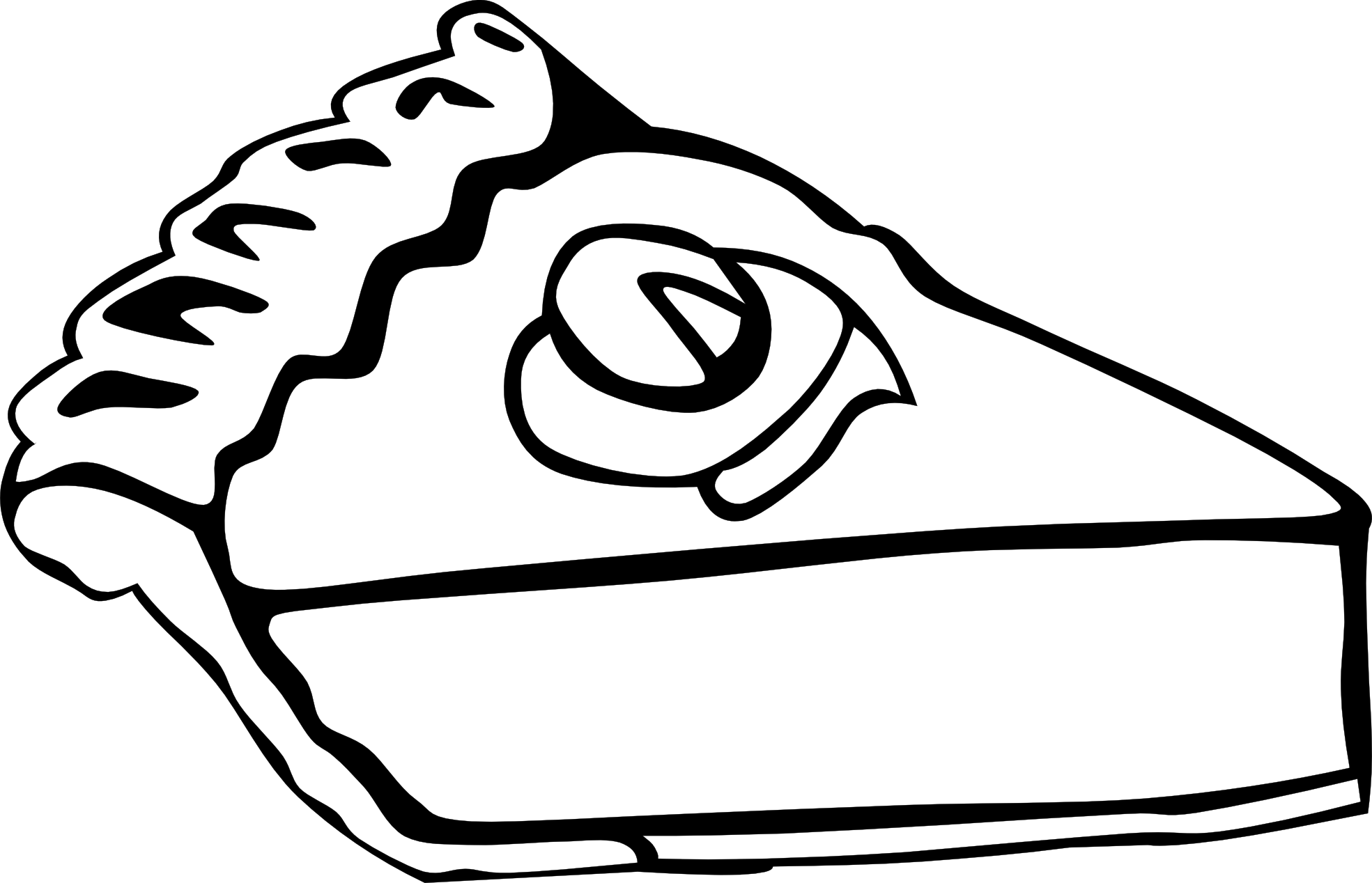  collection of stuffing. Clipart bread black and white