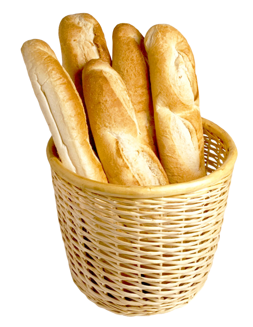 Clipart bread bread french. In basket png image
