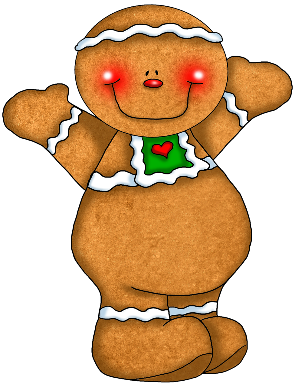 Gingerbread clipart character. Merry christmas ginger couple