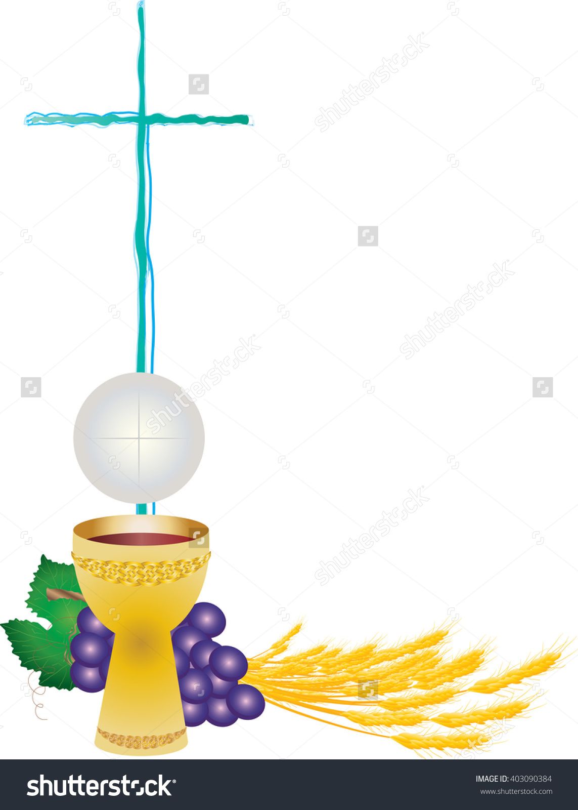 Eucharist symbols of and. Clipart bread host
