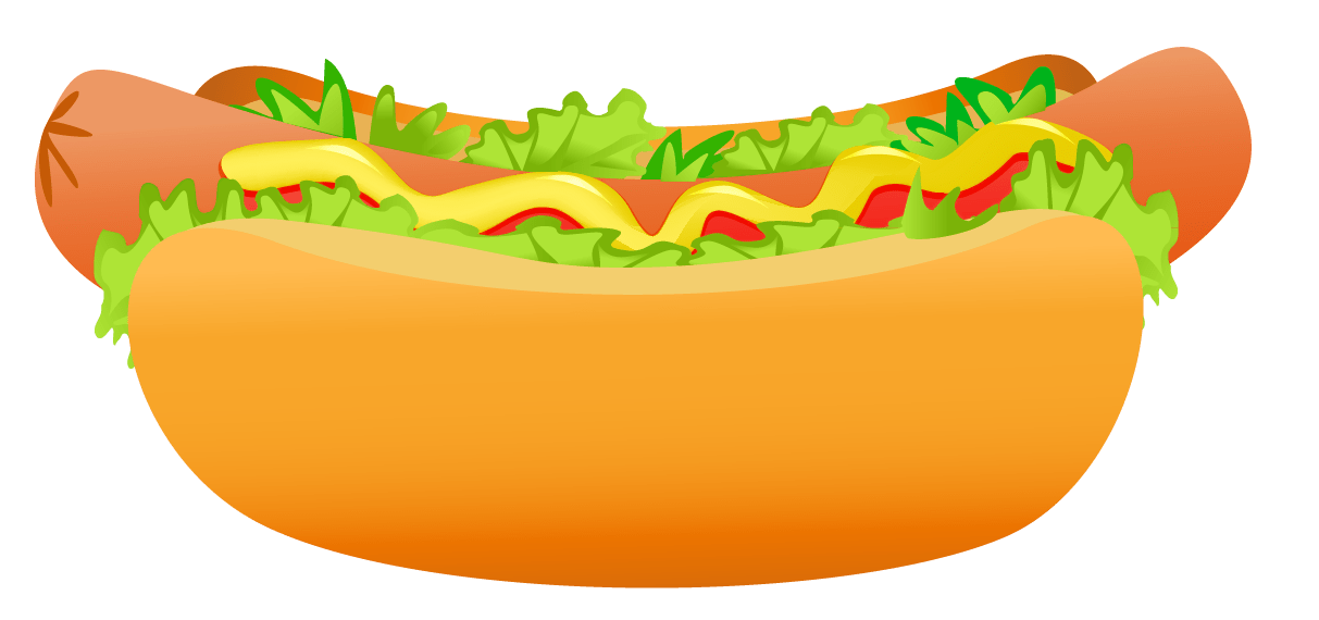 clipart bread hot dog